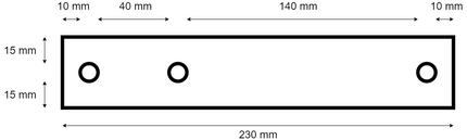 Eduard Verbindingsstrip liersteun-dissel 230x40 mm