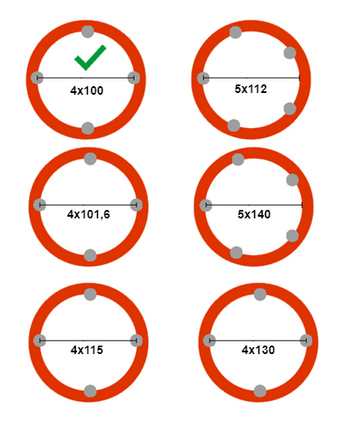 FAD Losse 13 inch aanhanger velg - 4.00Jx13H - steekmaat: 4x100 - draagvermogen: 600 kg - naafdiameter: 60 mm - ET0
