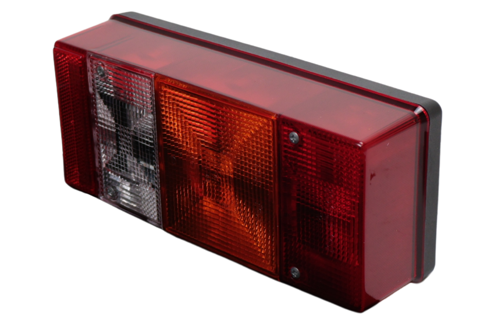 Hella Achterlicht - Hella - 4 kamer - rechts - 246x108x66 mm - vlakstekker aansluiting - met achteruitrijlicht