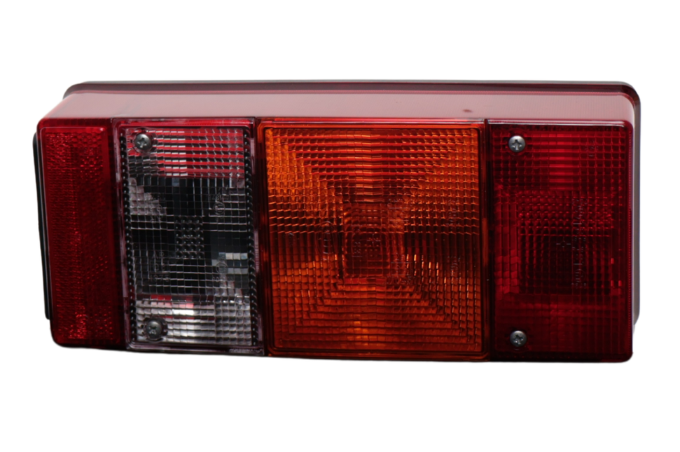 Hella Achterlicht - Hella - 4 kamer - rechts - 246x108x66 mm - vlakstekker aansluiting - met achteruitrijlicht