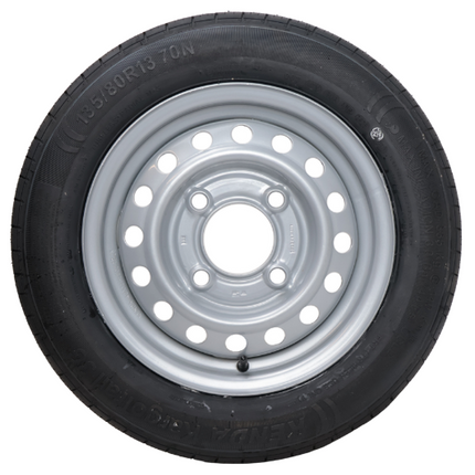 Kargotrail Compleet aanhanger wiel - 135/80R13 - steekmaat: 4x130 - draagvermogen: 335 kg - naafdiameter: 85 mm
