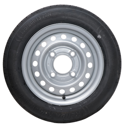 Kargotrail Compleet aanhanger wiel - 135/80R13 - steekmaat: 4x130 - draagvermogen: 335 kg - naafdiameter: 85 mm