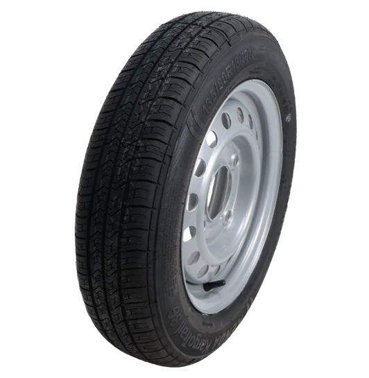 Kargotrail Compleet aanhanger wiel - 135/80R13 - steekmaat: 4x130 - draagvermogen: 335 kg - naafdiameter: 85 mm