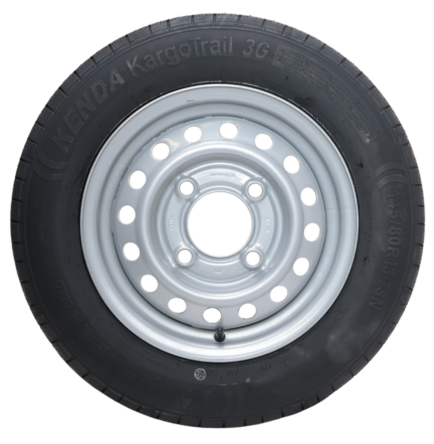Kargotrail Compleet aanhanger wiel - 145/80R13 - steekmaat: 4x130 - draagvermogen: 425 kg - naafdiameter: 85 mm