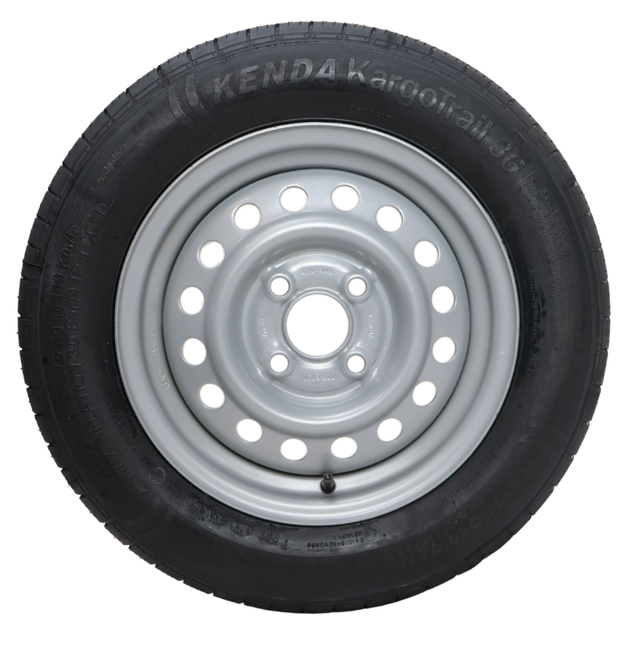 Kargotrail Compleet aanhanger wiel - 155/70R13 - steekmaat: 4x100 - draagvermogen: 375 kg - naafdiameter: 57 mm