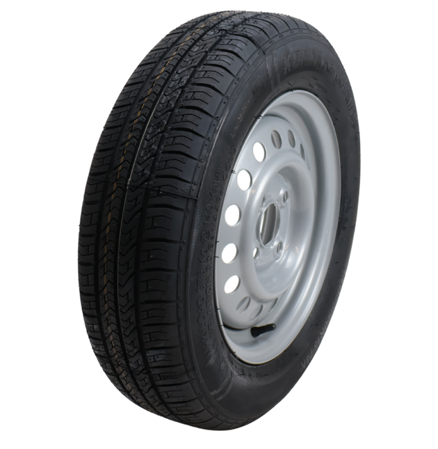 Kargotrail Compleet aanhanger wiel - 155/70R13 - steekmaat: 4x100 - draagvermogen: 375 kg - naafdiameter: 57 mm