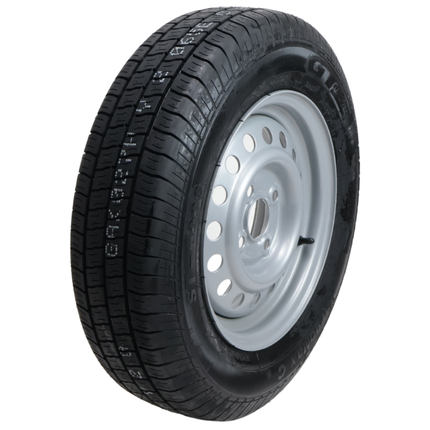 Kargotrail Compleet aanhanger wiel - 155R13C - steekmaat: 4x100 - draagvermogen: 615 kg - naafdiameter: 57 mm