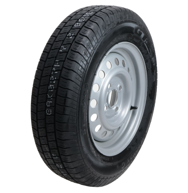 Kargotrail Compleet aanhanger wiel - 155R13C - steekmaat: 4x100 - draagvermogen: 615 kg - naafdiameter: 57 mm