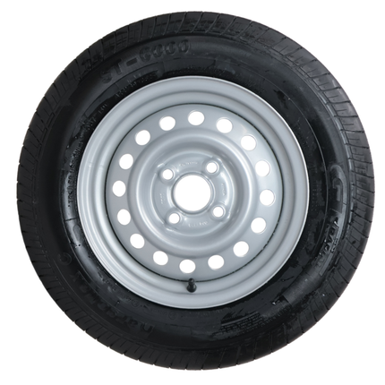 Kargotrail Compleet aanhanger wiel - 155R13C - steekmaat: 4x100 - draagvermogen: 615 kg - naafdiameter: 57 mm