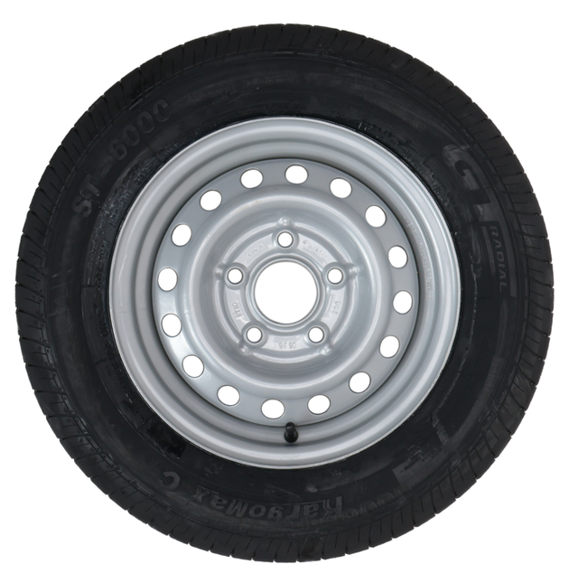 Kargotrail Compleet aanhanger wiel - 155R13C - steekmaat: 5x112 - draagvermogen: 615 kg - naafdiameter: 67 mm
