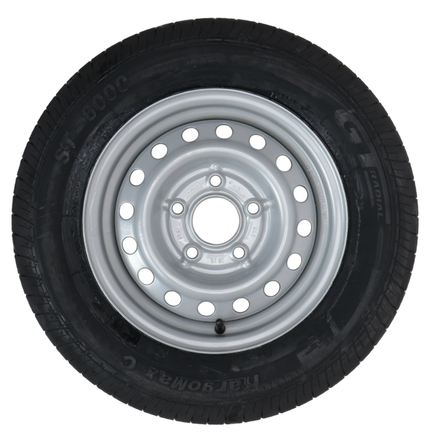 Kargotrail Compleet aanhanger wiel - 155R13C - steekmaat: 5x112 - draagvermogen: 615 kg - naafdiameter: 67 mm
