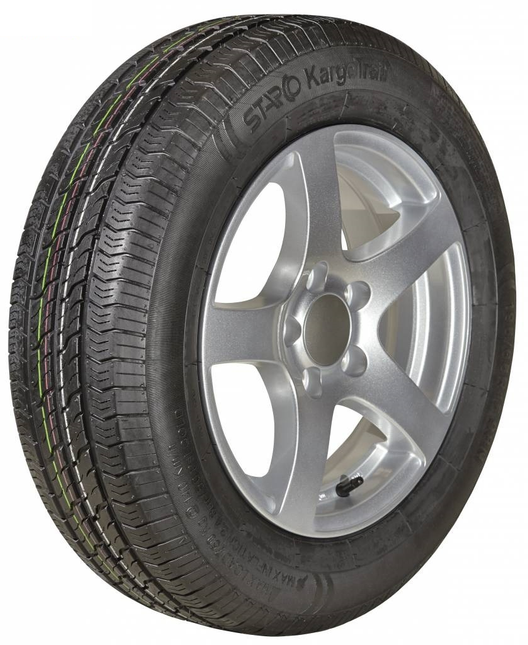 Kargotrail Compleet aanhanger wiel - 185/65R14 - lichtmetalen velg - steekmaat: 5x112 - draagvermogen: 650 kg - naafdiameter: 67 mm - ET30