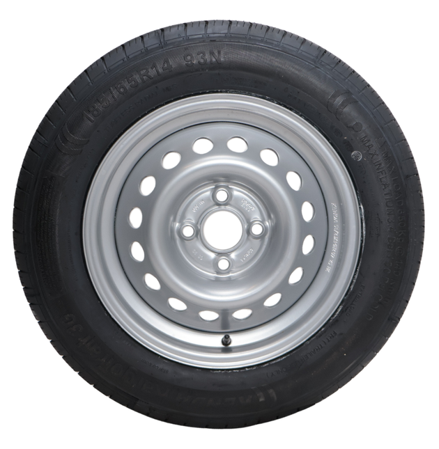 Kargotrail Compleet aanhanger wiel - 185/65R14 - steekmaat: 4x100 - draagvermogen: 650kg - naafdiameter: 57 mm