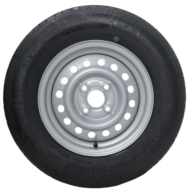 Kargotrail Compleet aanhanger wiel - 185/70R13 - steekmaat: 4x100 - draagvermogen: 600 kg - naafdiameter: 57 mm