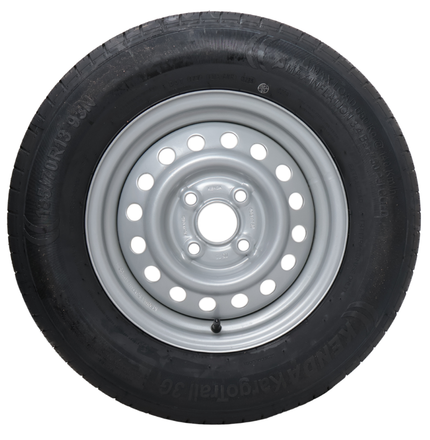Kargotrail Compleet aanhanger wiel - 185/70R13 - steekmaat: 4x100 - draagvermogen: 600 kg - naafdiameter: 57 mm