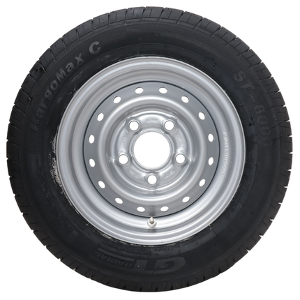 Kargotrail Compleet aanhanger wiel - 195/60R12C - steekmaat: 5x112 - draagvermogen: 900 kg - naafdiameter: 67 mm