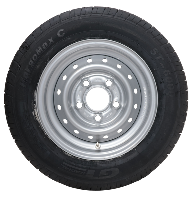 Kargotrail Compleet aanhanger wiel - 195/60R12C - steekmaat: 5x112 - draagvermogen: 900 kg - naafdiameter: 67 mm