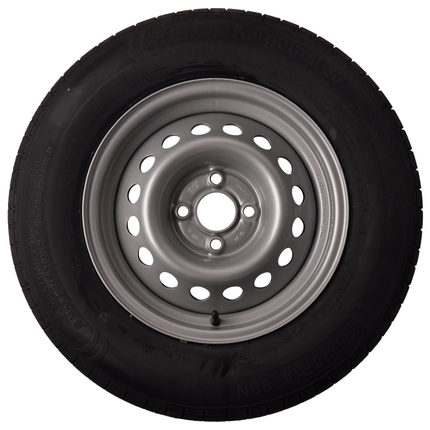 Kargotrail Compleet aanhanger wiel - 195/70R14 - steekmaat: 4x100 - draagvermogen: 710 kg - naafdiameter: 57 mm