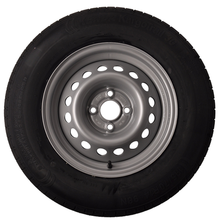 Kargotrail Compleet aanhanger wiel - 195/70R14 - steekmaat: 4x100 - draagvermogen: 710 kg - naafdiameter: 57 mm