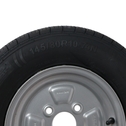 Kenda Compleet aanhanger wiel - 145/80R10- 145R10- steekmaat: 4x100 - draagvermogen: 375 kg - naafdiameter: 60 mm - 4PR