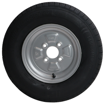 Kenda Compleet aanhanger wiel - 145/80R10- 145R10- steekmaat: 4x100 - draagvermogen: 375 kg - naafdiameter: 60 mm - 4PR