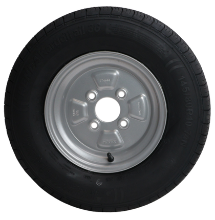 Kenda Compleet aanhanger wiel - 145/80R10- 145R10- steekmaat: 4x100 - draagvermogen: 375 kg - naafdiameter: 60 mm - 4PR
