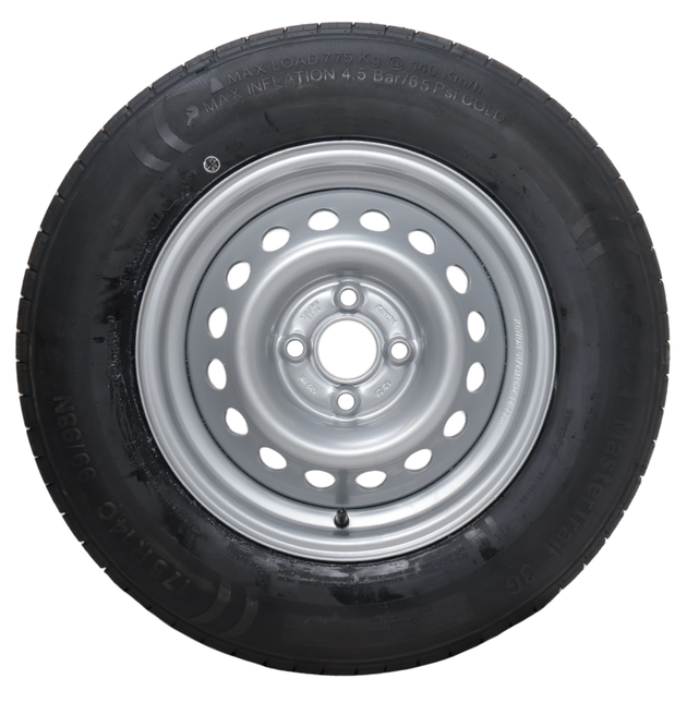Kenda Compleet aanhanger wiel - 175/80R14C - steekmaat: 4x100 - draagvermogen: 775 kg - naafdiameter: 57 mm