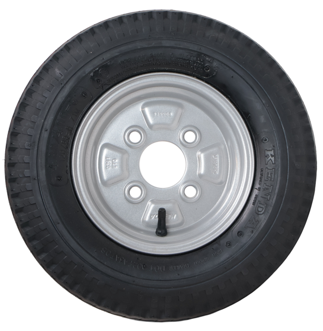 Kenda Compleet aanhanger wiel - 4.00-8 - steekmaat: 4x100 - draagvermogen: 335 kg - naafdiameter: 60 mm - 6PR