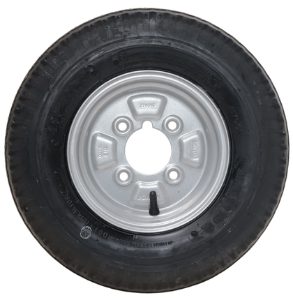 Kenda Compleet aanhanger wiel - 4.00-8 - vetnippel uitsparing - steekmaat: 4x101,6 - draagvermogen: 265 kg - naafdiameter: 67 mm - 4PR