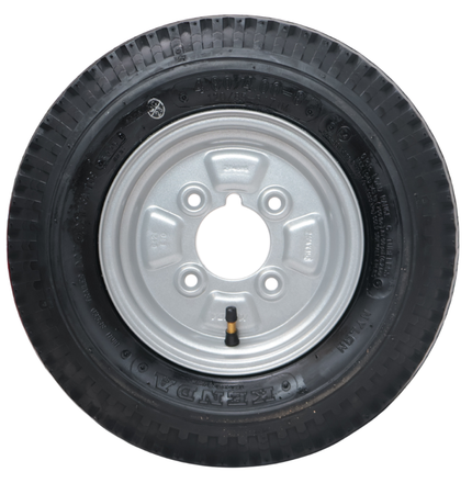 Kenda Compleet aanhanger wiel - 4.00-8 - vetnippel uitsparing - steekmaat: 4x101,6 - draagvermogen: 335 kg - naafdiameter: 67 mm - 6PR