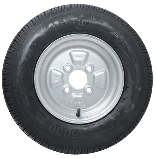 Kenda Compleet aanhanger wiel - 4.50-10 - steekmaat: 4x100 - draagvermogen: 400 kg - naafdiameter: 60 mm - 6PR
