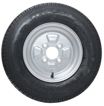 Kenda Compleet aanhanger wiel - 4.50-10 - steekmaat: 4x100 - draagvermogen: 400 kg - naafdiameter: 60 mm - 6PR