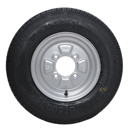 Kenda Compleet aanhanger wiel - 4.50-10 - steekmaat: 4x115 - draagvermogen: 400 kg - naafdiameter: 85 mm - 6PR