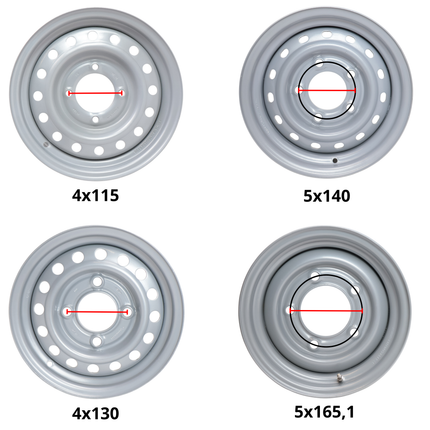 Kenda Losse 13 inch aanhanger velg - 4.00Jx13 - steekmaat: 4x100 - draagvermogen: 525 kg - naafdiameter: 57 mm - ET30