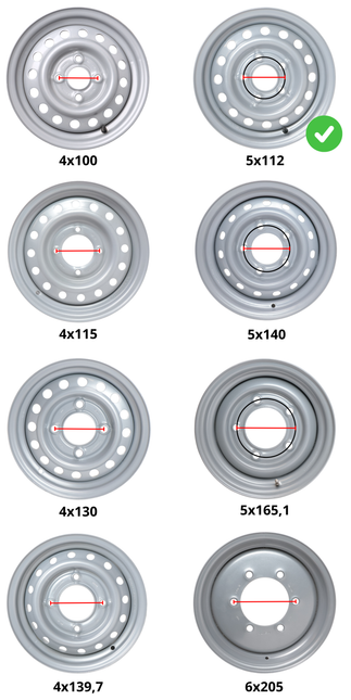Kenda Losse 15 inch aanhanger velg - 5.50Jx15 - steekmaat: 5x112 - draagvermogen: 900 kg - naafdiameter: 67 mm - ET30