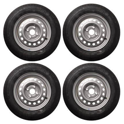 Kenda Set van 4 wielen - 155/80R13 - steekmaat: 4x100 - draagvermogen: 500 kg - naafdiameter: 57 mm