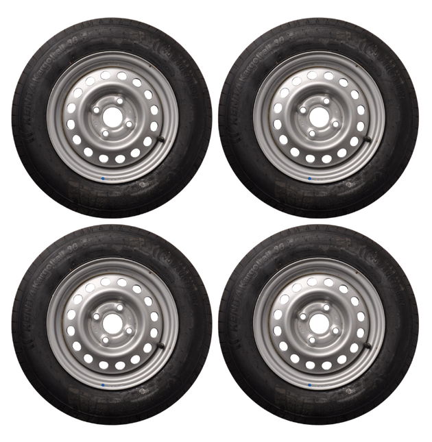 Kenda Set van 4 wielen - 155/80R13 - steekmaat: 4x100 - draagvermogen: 500 kg - naafdiameter: 57 mm