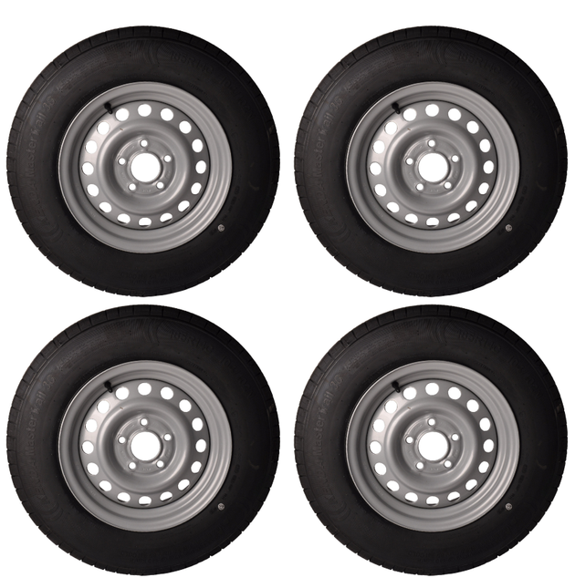 Kenda Set van 4 wielen - 185R14C - steekmaat: 5x112 - draagvermogen: 900 kg - naafdiameter: 67 mm