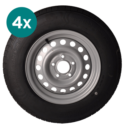 Kenda Set van 4 wielen - 185R14C - steekmaat: 5x112 - draagvermogen: 900 kg - naafdiameter: 67 mm