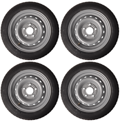 Kenda Set van 4 wielen - 195/50R13C - steekmaat: 5x112 - draagvermogen: 900 kg - naafdiameter: 67 mm