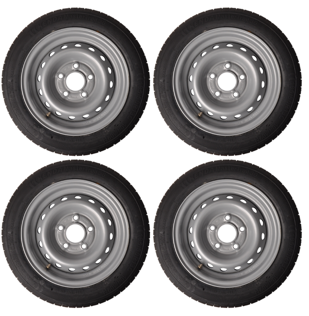 Kenda Set van 4 wielen - 195/50R13C - steekmaat: 5x112 - draagvermogen: 900 kg - naafdiameter: 67 mm