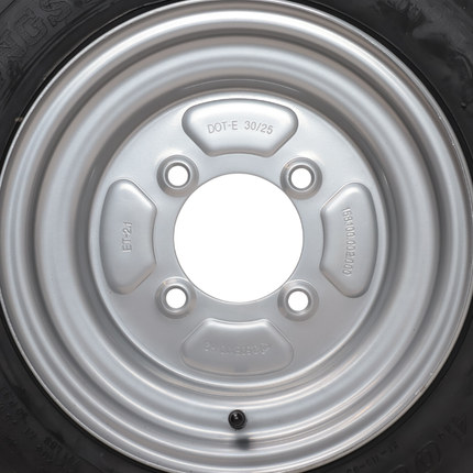 Kings tire Compleet aanhanger wiel - 4.00-10 - steekmaat: 4x115 - draagvermogen: 345 kg - 6PR - naafdiameter: 85 mm