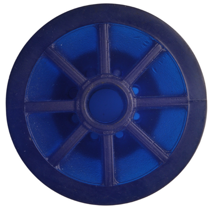 Knott Kielrol blauw - 72x73 mm - naafdiameter 14,5 mm