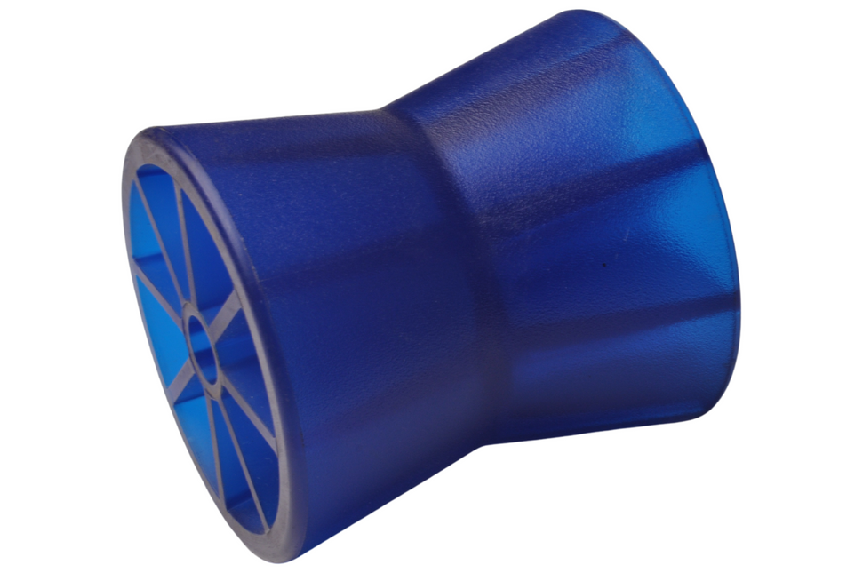 Knott Kielrol blauw - 97x89 mm - naafdiameter 14,3 mm