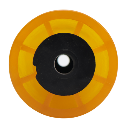 Knott Kielrol geel - 305x62 mm - naafdiameter 17 mm