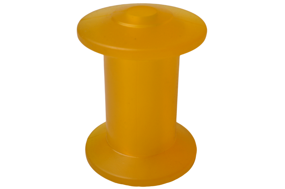 Knott Kielrol geel - 98x68,5 mm - naafdiameter 16 mm