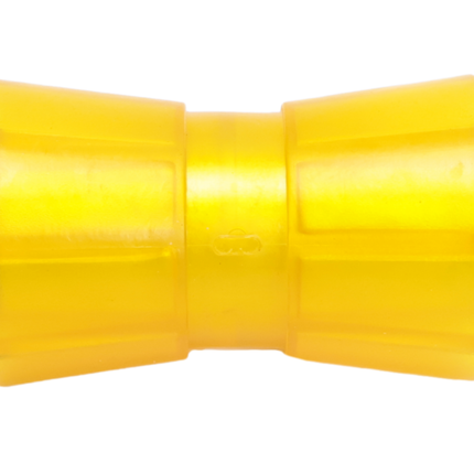 Knott Kielrol oranje/geel - 133x58,5 mm - naafdiameter 17 mm - PU materiaal