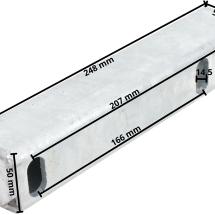 Knott Knott adapterplaat - hartmaat 166/207mm - hoogte 50 mm
