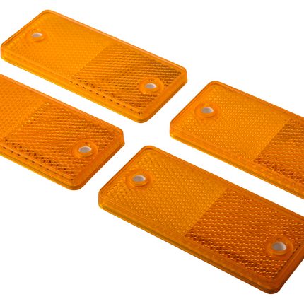Knott Oranje/gele reflector 90x40 mm - schroefgaten - 4 stuks