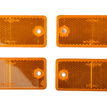 Knott Oranje/gele reflector 90x40 mm - schroefgaten - 4 stuks